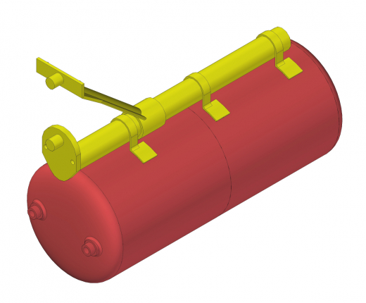 Drucklufttank 27 Liter mit Halterung