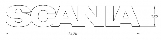 SCANIA Schriftzug Kühlergrill