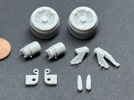 Radnabe mit Trommelbremse Lenkachse Detailliert