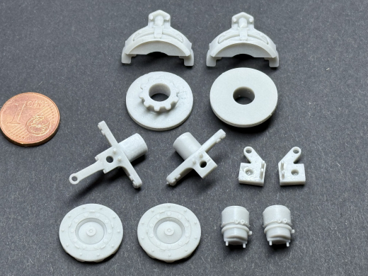 Radnabe mit Scheibenbremse Lenkachse Detailliert