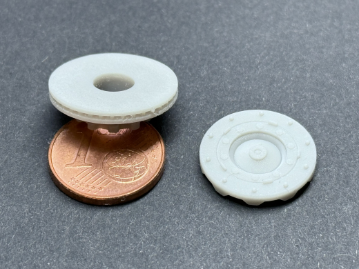 Radnabe mit Scheibenbremse Lenkachse Detailliert