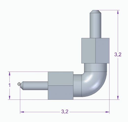 Druckluft Fitting 90-Grad