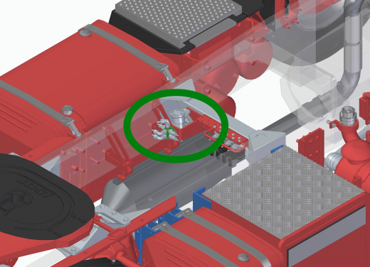 Überdruckventil mit Halter