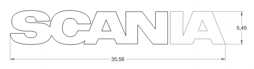 SCANIA Schriftzug Kühlergrill