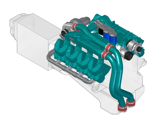 Upgrade-Kit für 14-Liter V8 Motor mit Ladeluftkühlung