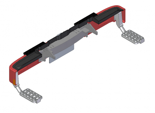 Stoßstange Einfach (Variante 2) ohne Scheinwerfer Stoßstange Einfach (Variante 2) ohne Scheinwerfer