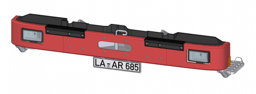 Stoßstange Einfach (Variante 3) mit Nebellicht