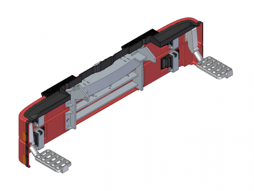 Stoßstange Doppelt (Variante 4) mit Fernlicht und Nebellicht