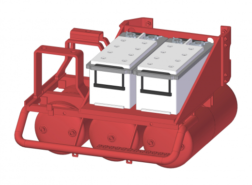Batteriebox mit Trittblech