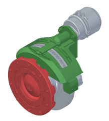 Radnabe mit Scheibenbremse Lenkachse Detailliert