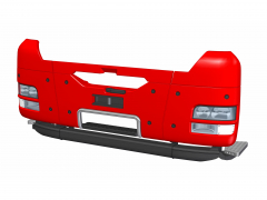 Baustoßstange mit Unterfahrschutz