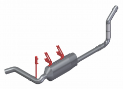 Auspuffanlage für Sattelzugmaschine